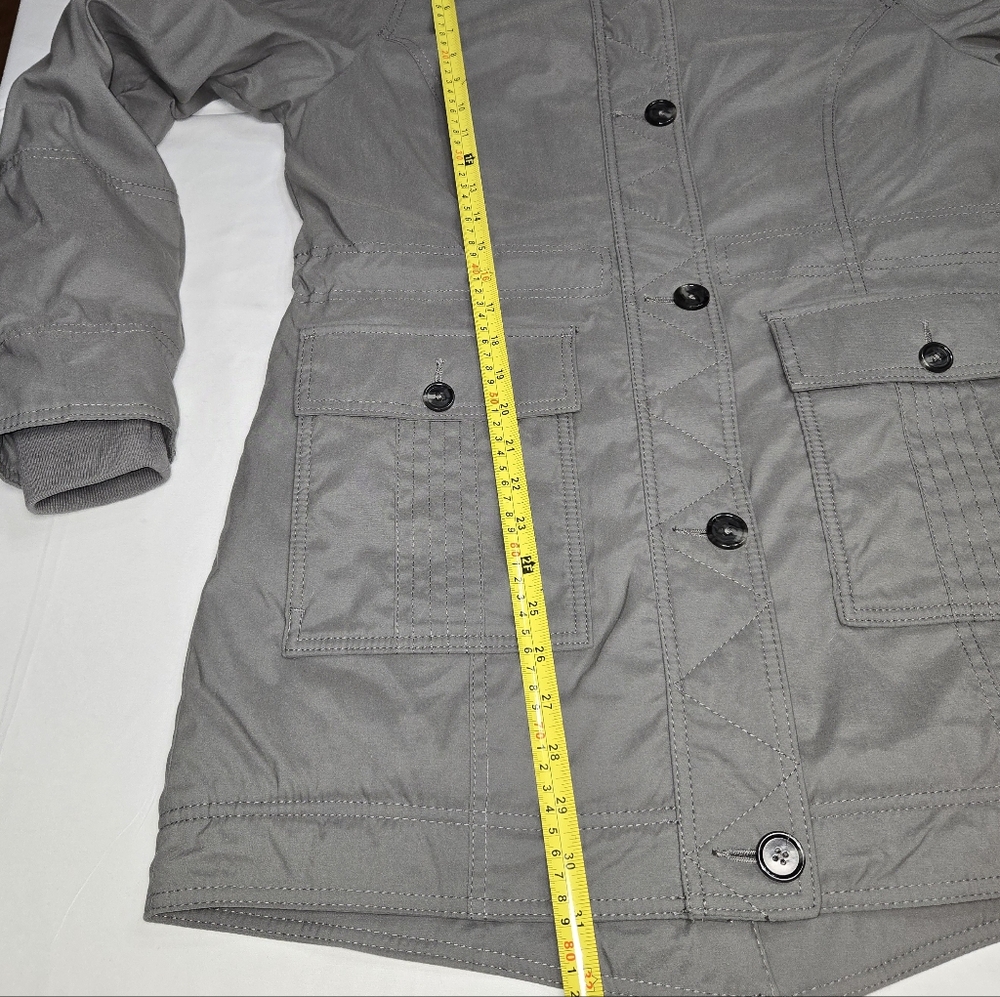 Hollister Women's Gray Jacket/ Parka with Faux Fur Hood Size Large *LIKE NEW* - Picture 8 of 12